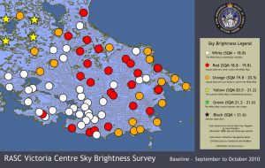 Victoria region Sky Quality Map - East